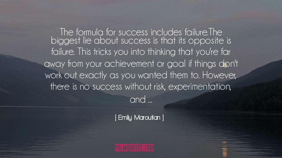Formula For Success quotes by Emily Maroutian