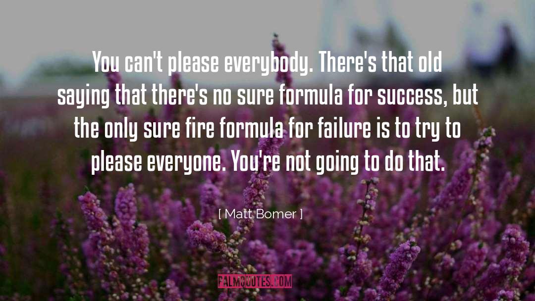 Formula For Success quotes by Matt Bomer