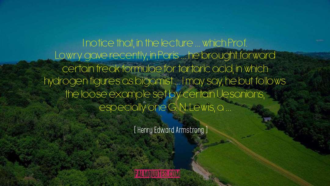 Formulae quotes by Henry Edward Armstrong