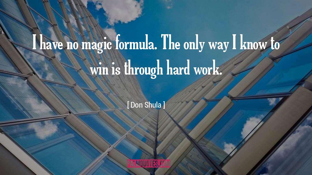 Formulas quotes by Don Shula