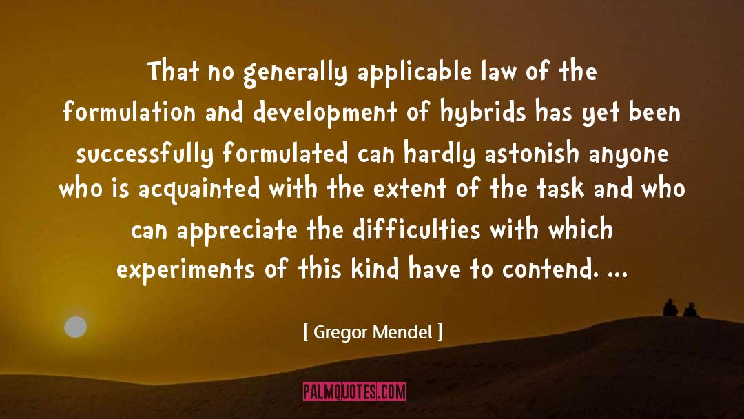 Formulation quotes by Gregor Mendel