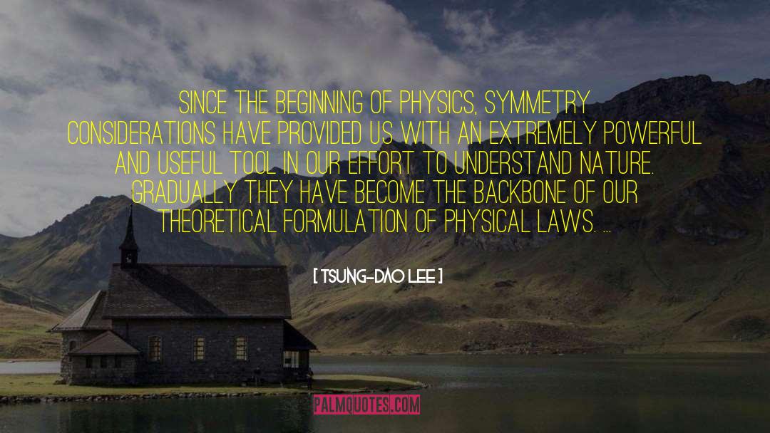Formulation quotes by Tsung-Dao Lee