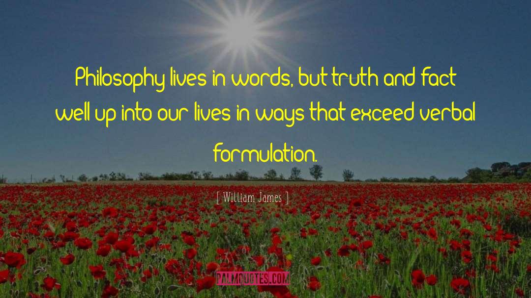 Formulation quotes by William James