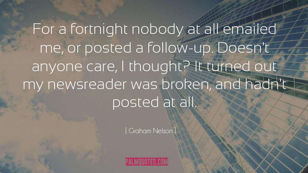 Fortnight quotes by Graham Nelson