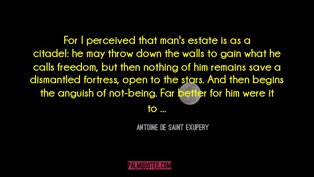 Fortress Of Impossibility quotes by Antoine De Saint Exupery