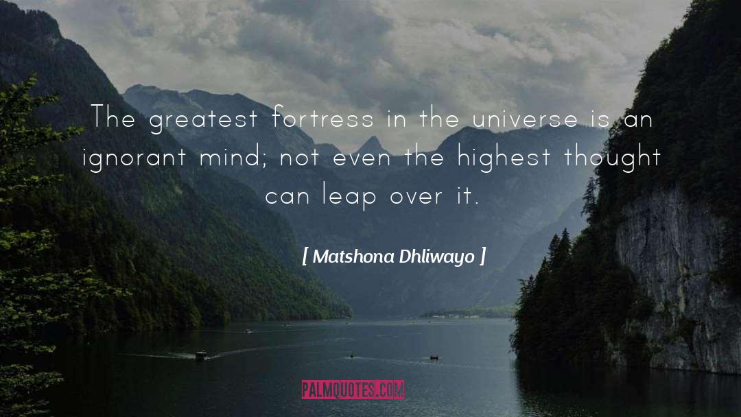 Fortress quotes by Matshona Dhliwayo