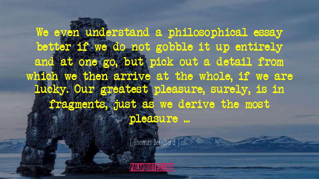 Fortunate Pilgrim quotes by Thomas Bernhard