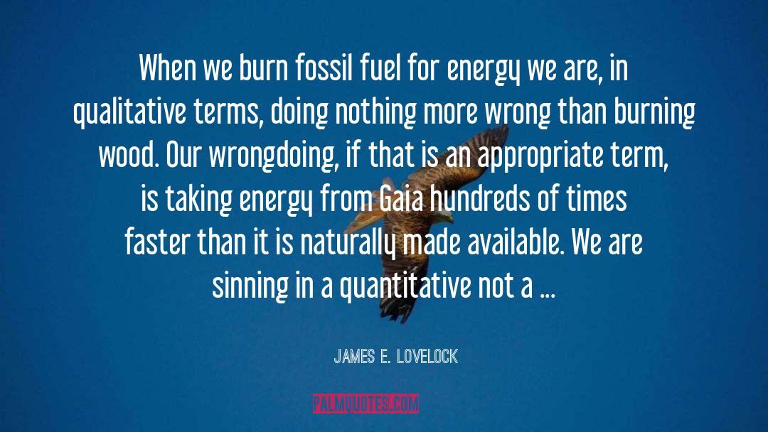 Fossil Fuel quotes by James E. Lovelock