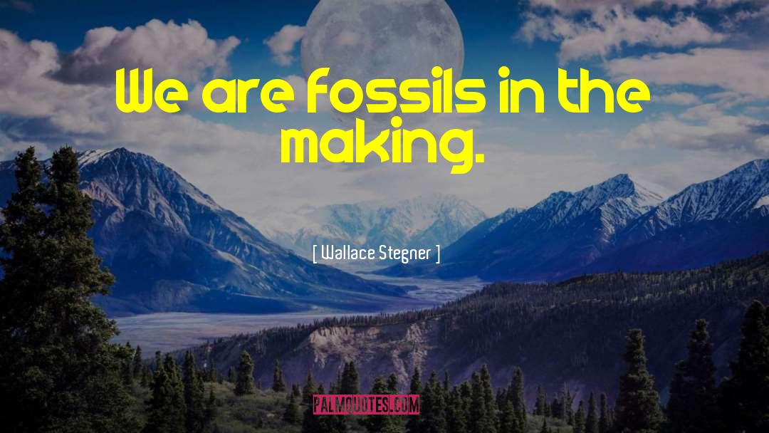 Fossils quotes by Wallace Stegner