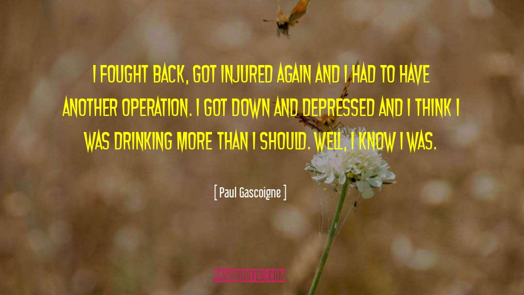 Fought Back quotes by Paul Gascoigne