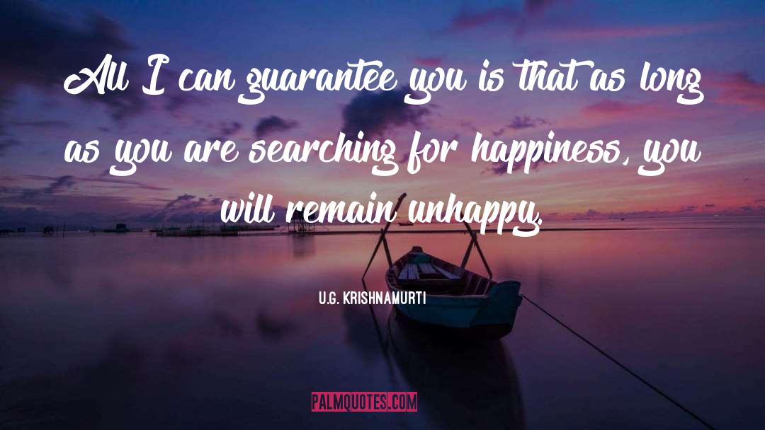 Found Happiness quotes by U.G. Krishnamurti