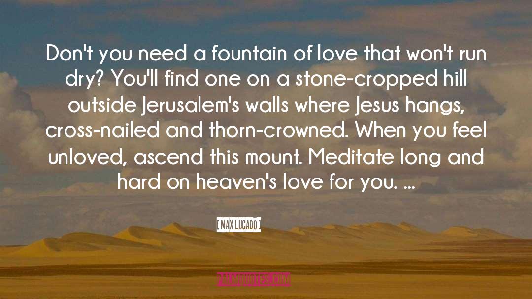 Fountain Of Love quotes by Max Lucado