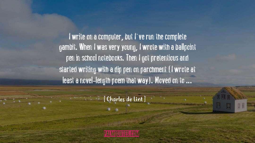 Fountain Pen quotes by Charles De Lint