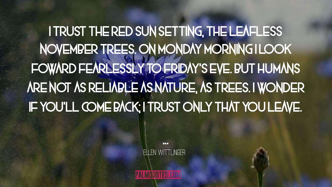 Foward quotes by Ellen Wittlinger