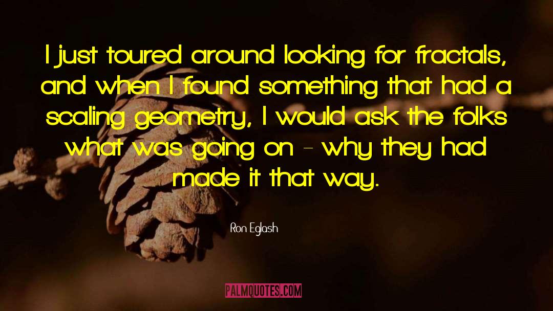 Fractals quotes by Ron Eglash