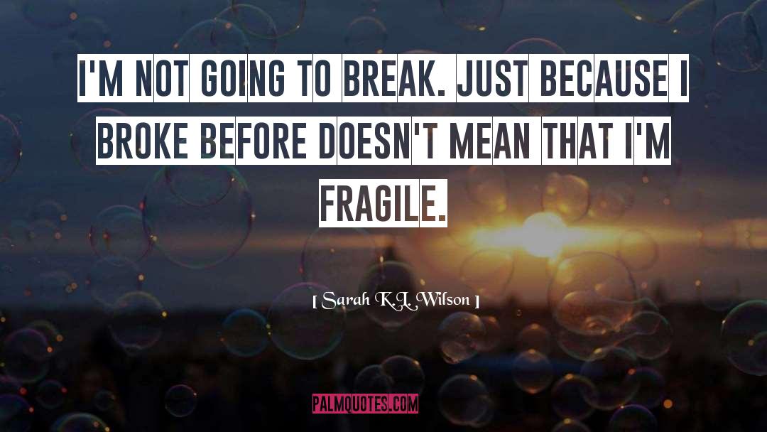 Fragile quotes by Sarah K.L. Wilson