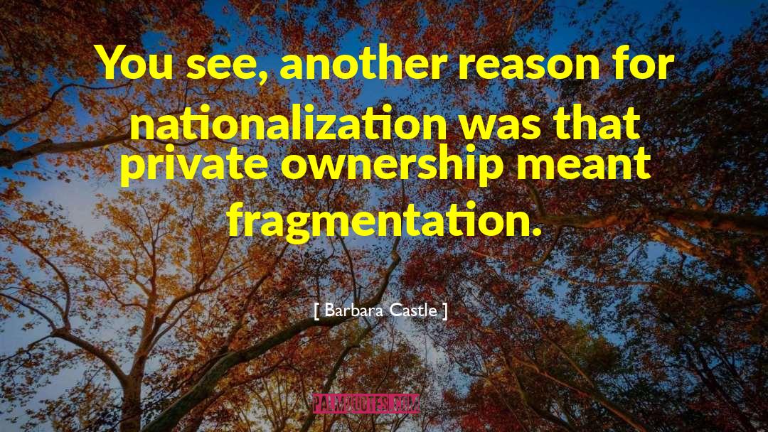 Fragmentation quotes by Barbara Castle