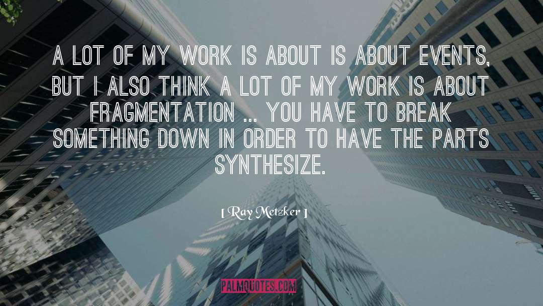 Fragmentation quotes by Ray Metzker