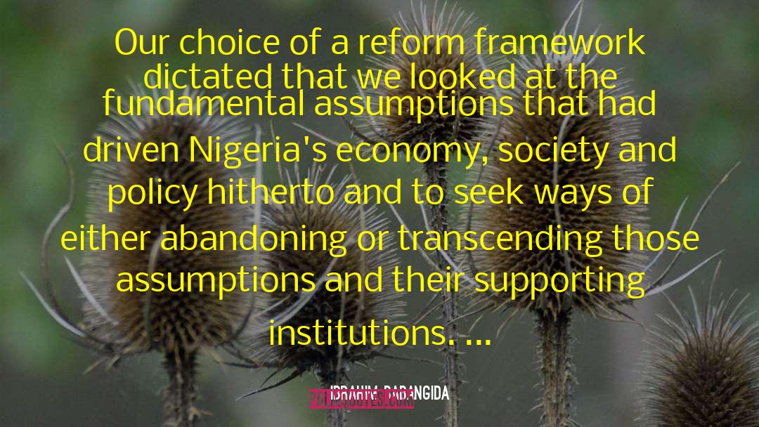 Framework quotes by Ibrahim Babangida
