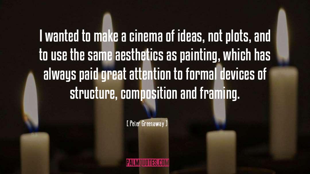 Framing quotes by Peter Greenaway