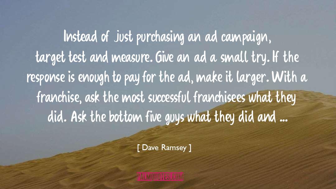 Franchise quotes by Dave Ramsey