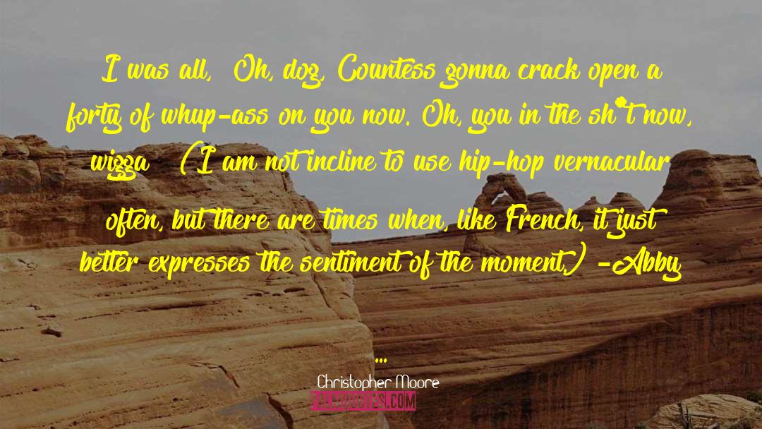 Frapper French quotes by Christopher Moore