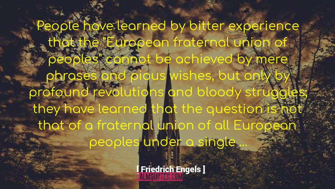 Fraternal quotes by Friedrich Engels