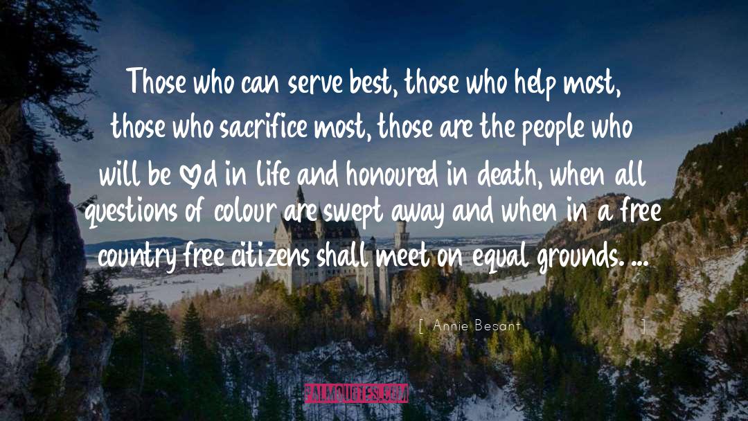 Free Country quotes by Annie Besant
