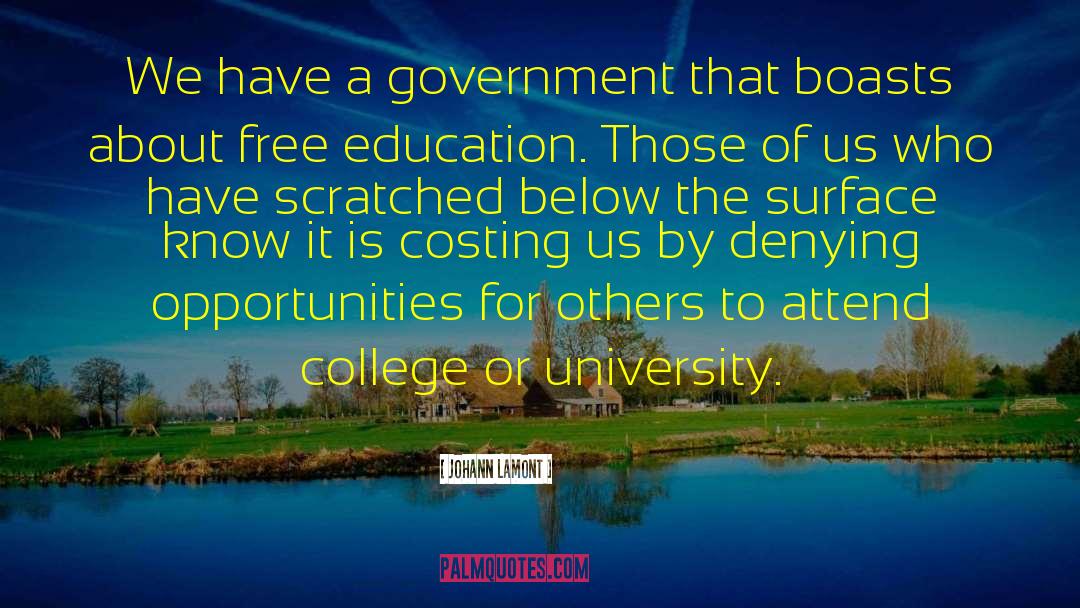Free Education quotes by Johann Lamont