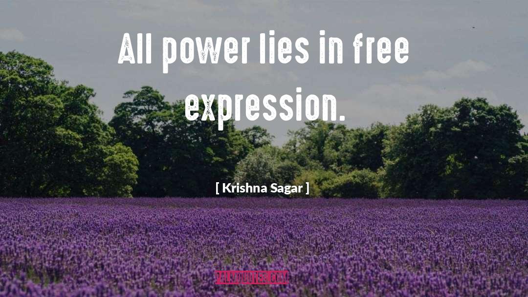 Free Expression quotes by Krishna Sagar