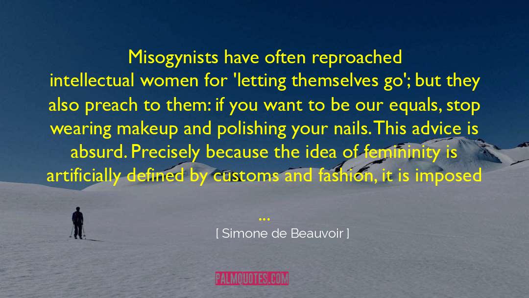 Free Fashion quotes by Simone De Beauvoir