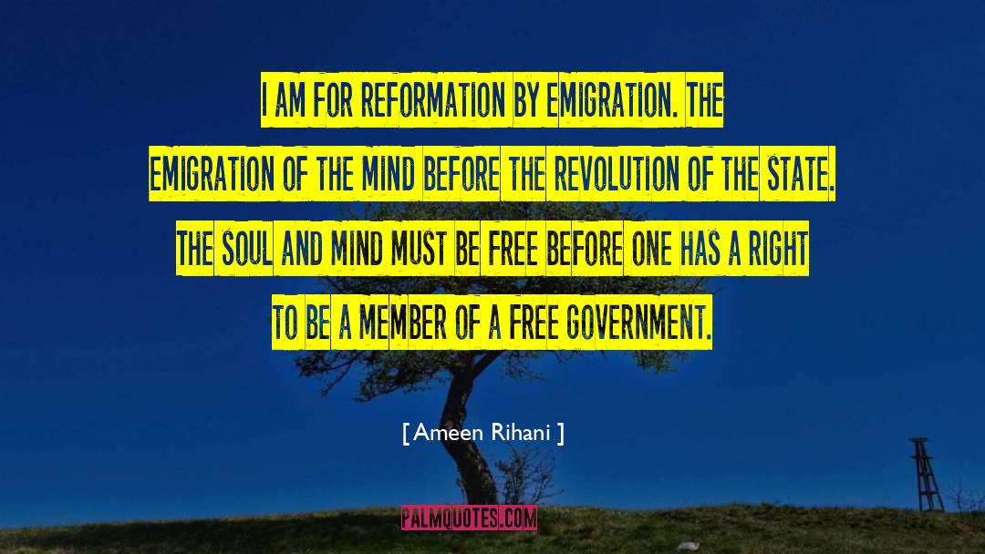 Free Government quotes by Ameen Rihani