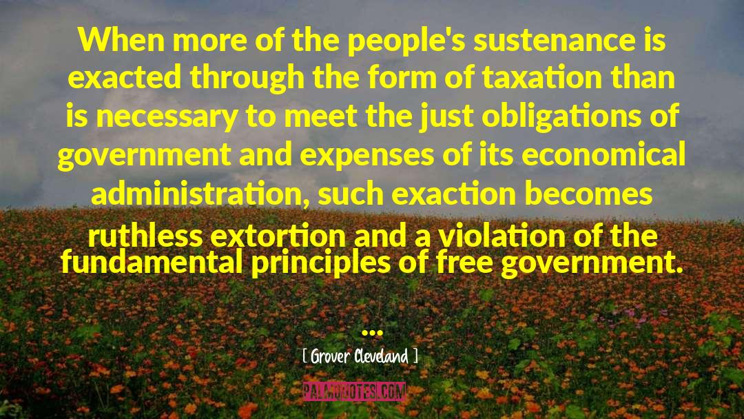 Free Government quotes by Grover Cleveland