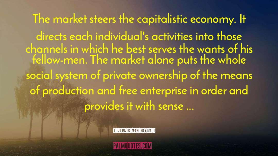 Free Market Ideology quotes by Ludwig Von Mises