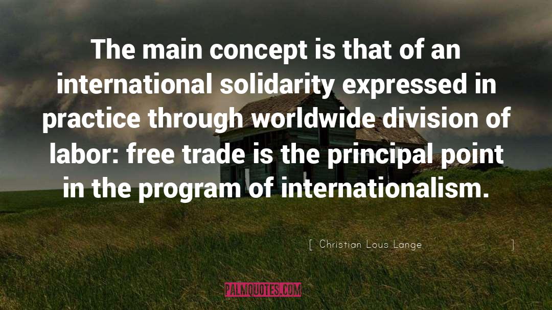 Free Trade quotes by Christian Lous Lange