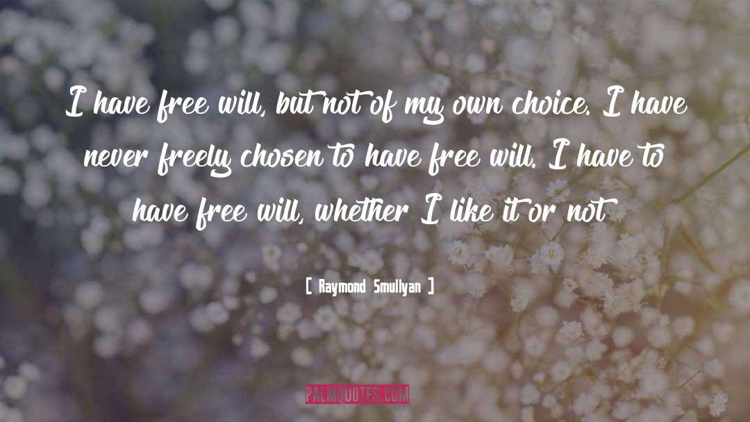 Free Will quotes by Raymond Smullyan