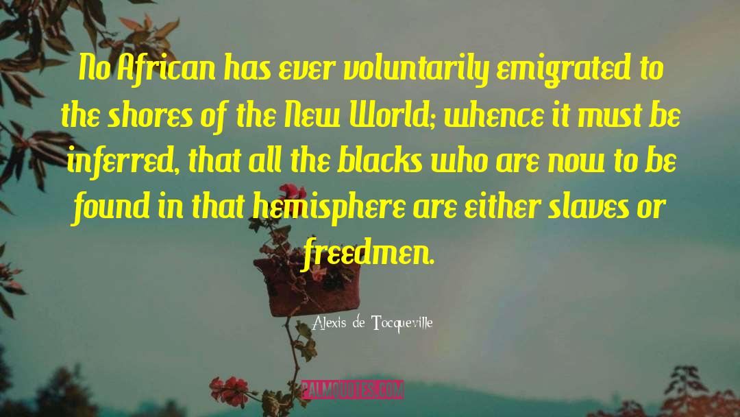 Freedmen quotes by Alexis De Tocqueville
