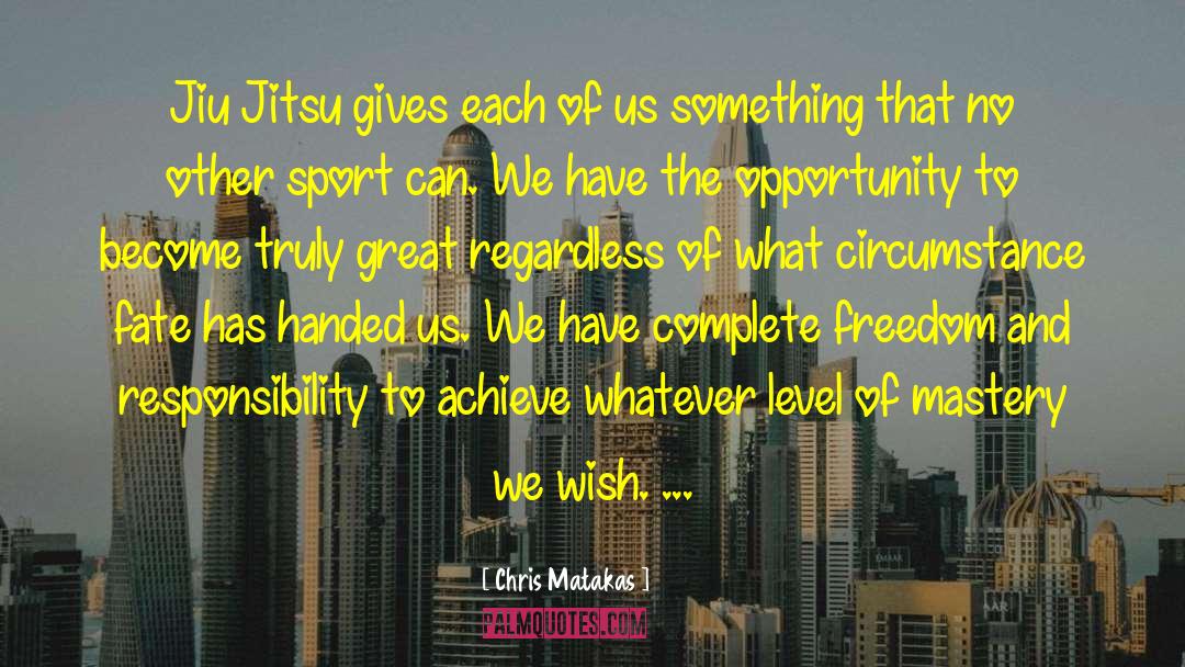 Freedom And Responsibility quotes by Chris Matakas