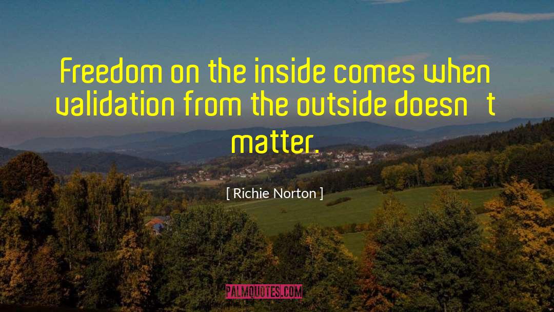 Freedom From Fear quotes by Richie Norton