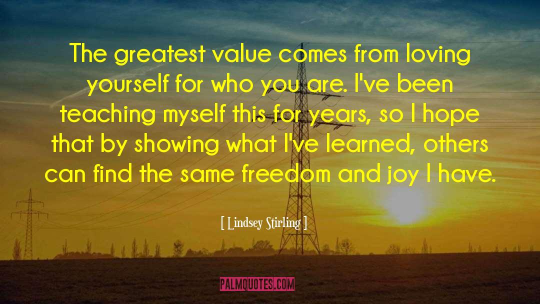 Freedom Loving quotes by Lindsey Stirling