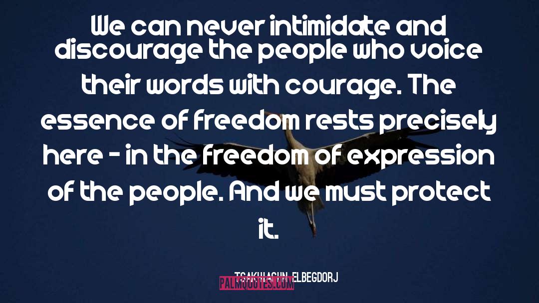 Freedom Of Expression quotes by Tsakhiagiin Elbegdorj