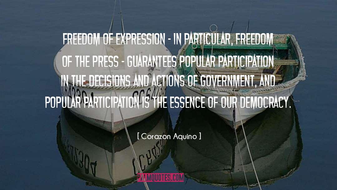 Freedom Of Expression quotes by Corazon Aquino