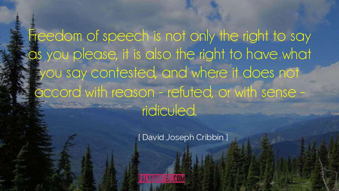 Freedom Of Expressionm quotes by David Joseph Cribbin
