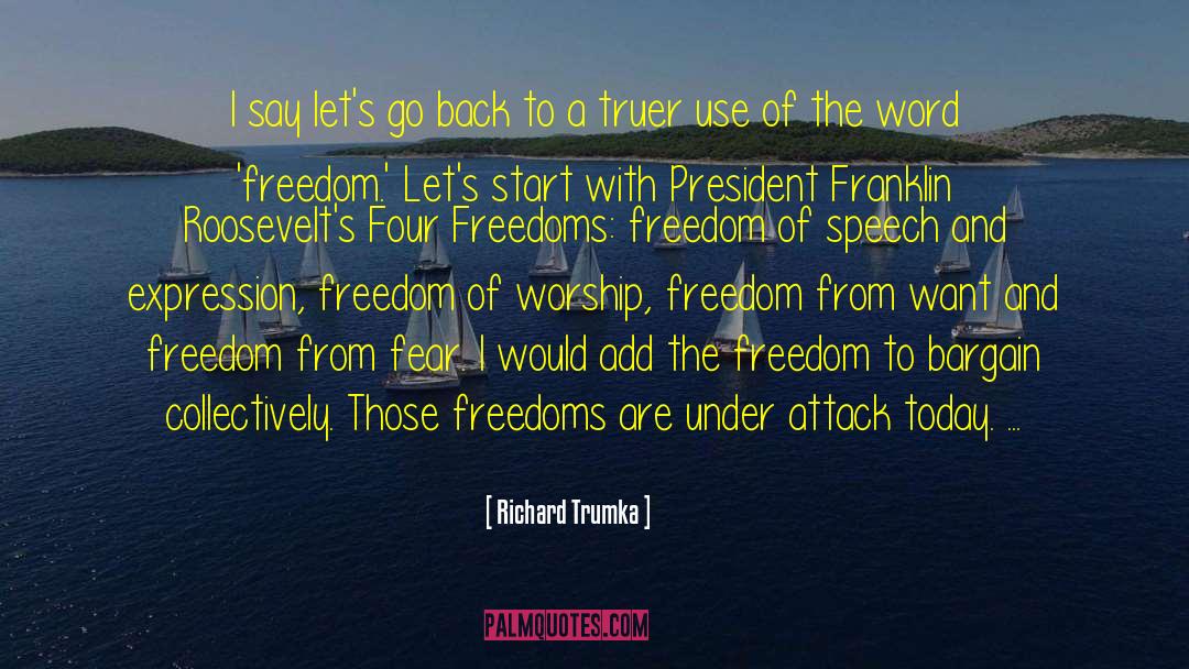 Freedom Of Speech And Expression quotes by Richard Trumka
