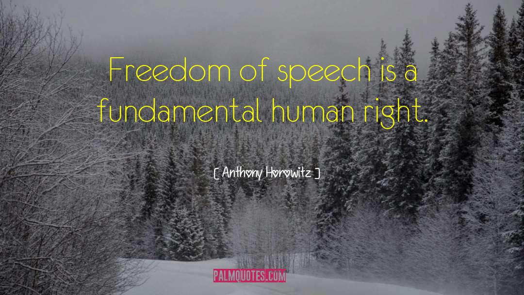 Freedom Of Speech quotes by Anthony Horowitz
