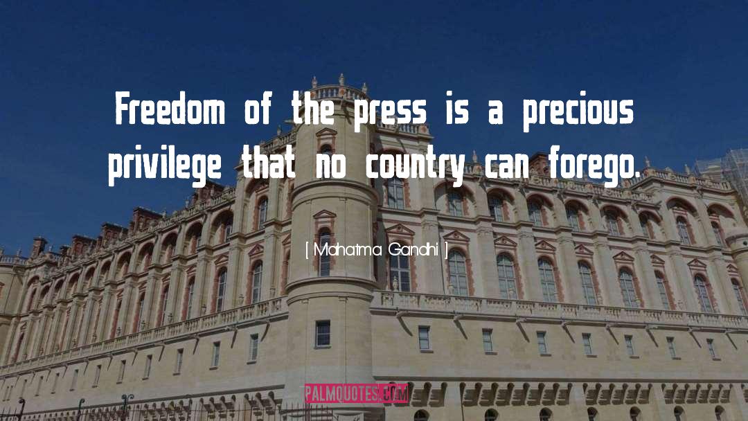 Freedom Of The Press quotes by Mahatma Gandhi