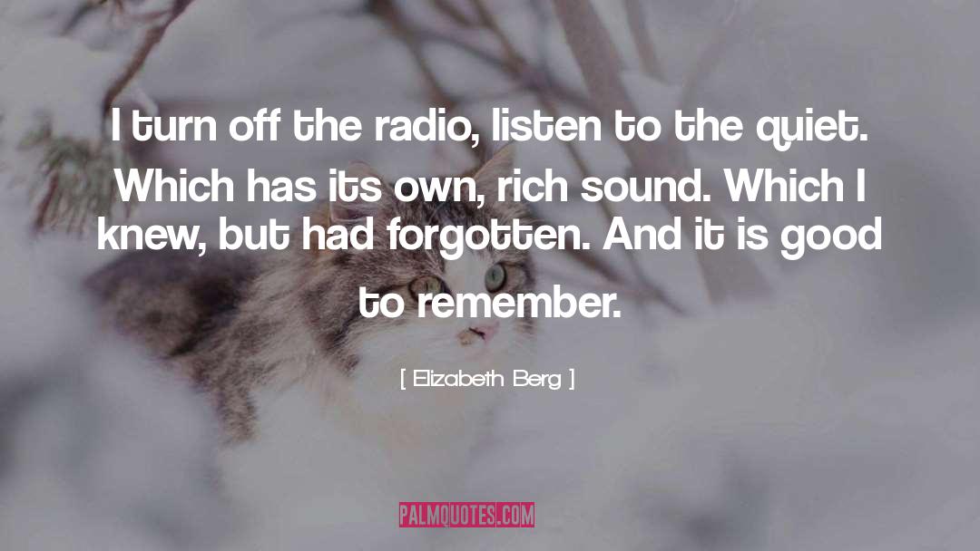 Freedomai Radio quotes by Elizabeth Berg