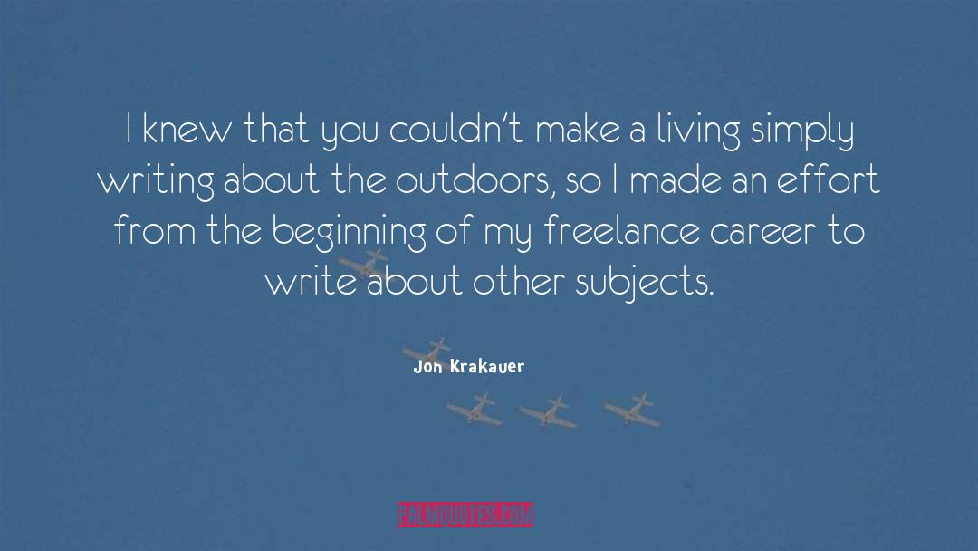 Freelance quotes by Jon Krakauer