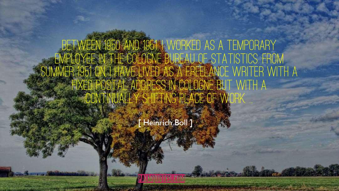 Freelance quotes by Heinrich Boll