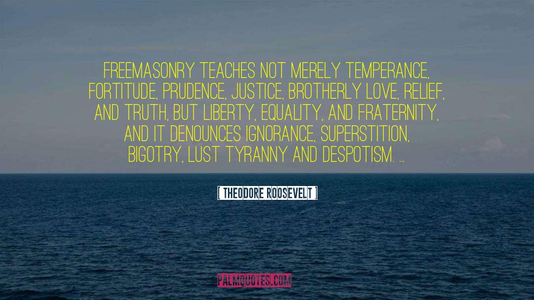 Freemasonry quotes by Theodore Roosevelt